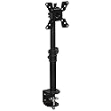 Mount-It! Single Monitor Desk Mount - Vertical Monitor Stand with Height Adjustable Telescoping Pole - Fits 19-34 Inch VESA Monitors - Tilt & Swivel