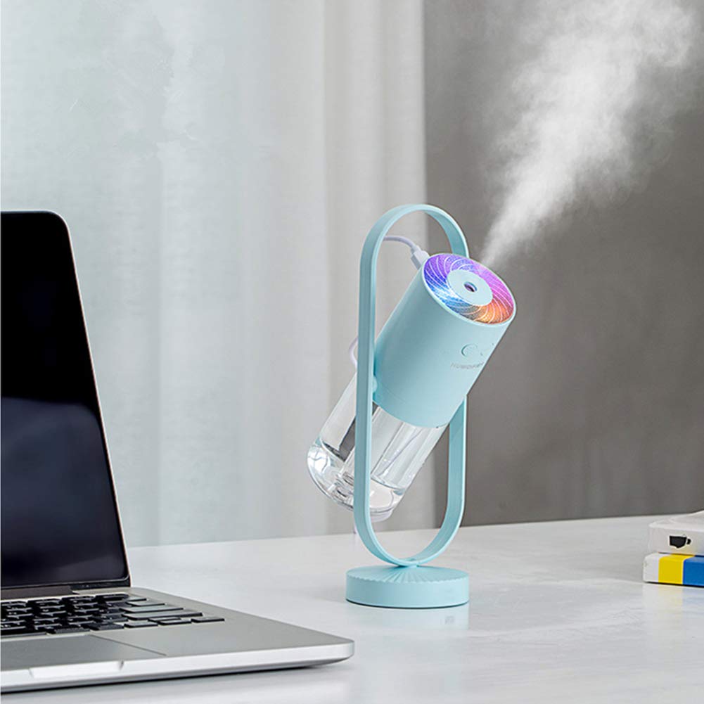 Acrodi Mini USB Portable Air Purification Sprayer Lantern Humidifier for Car, Travel, Office, Baby Bedroom with Night Light, Light Blue
