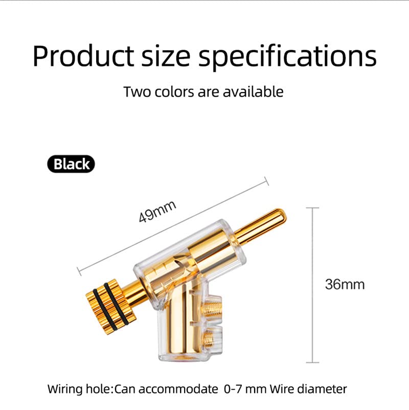 KUYIOHIFI HiFi Banana Plugs Speaker Connectors Screw Locking Banana connectors Gold Plated Speaker Plugs -2Pairs / 4 pcs