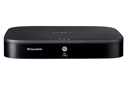 Lorex D841A63B 16 Channel 4K Ultra HD 3TB Hard Drive Security System DVR with Advanced Motion Detection Technology and Smart Home Voice Control, Black