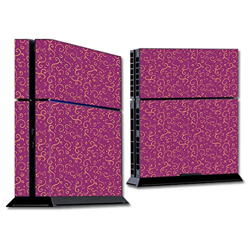MightySkins Skin Compatible with Sony PS4 Console - Magenta Swirls | Protective, Durable, and Unique Vinyl Decal wrap Cover | Easy to Apply, Remove