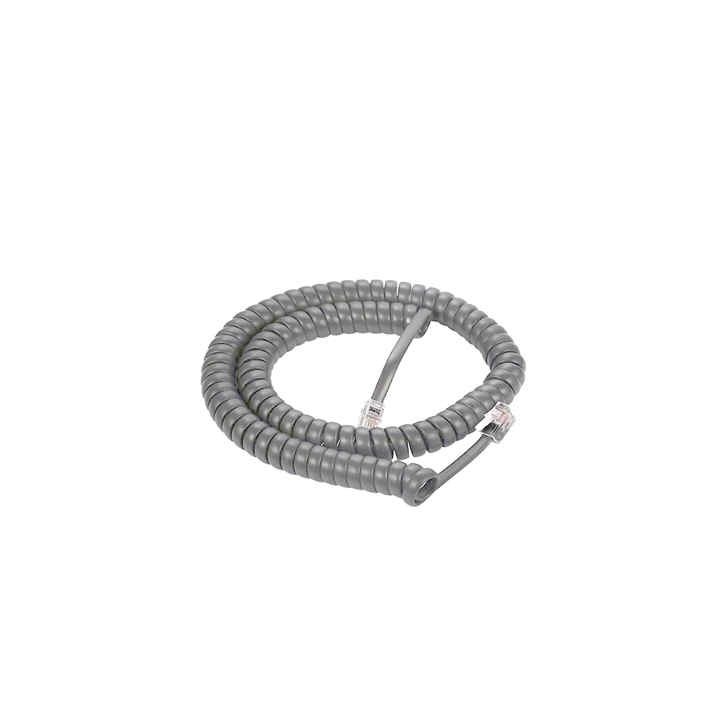 Lumenzi Long-Lasting 4 Inch Lead Handset Cord - Medium Gray Telephone Cable for Extended Use and Reliable Performance - 25 FT
