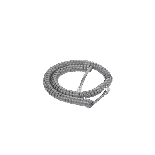 Lumenzi Long-Lasting 4 Inch Lead Handset Cord - Medium Gray Telephone Cable for Extended Use and Reliable Performance - 25 FT