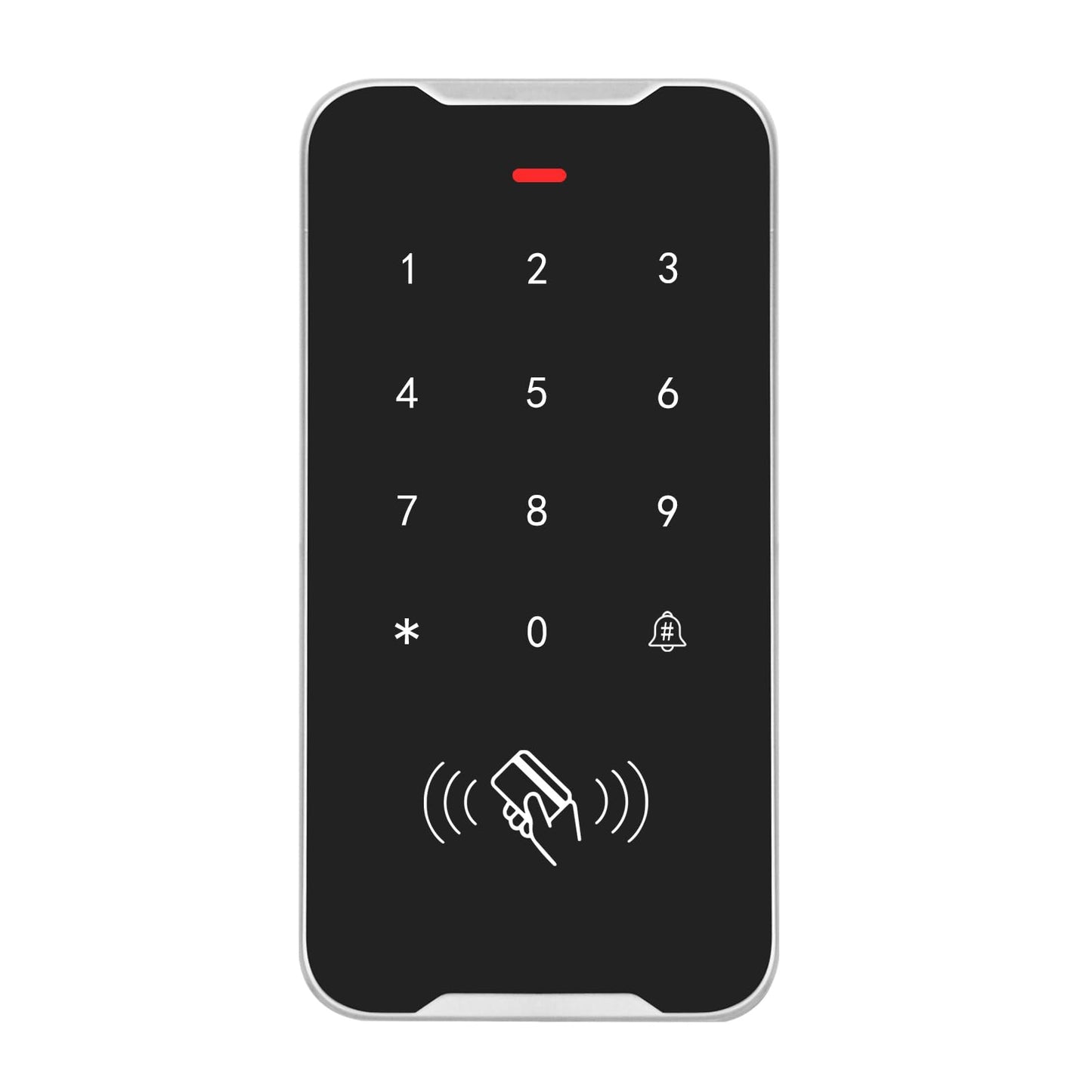 Door Access Control System Kit Set with 280kg/600lbs Electric Magnetic Lock, RFID Keypad, Two Remotes,DC12V/5A Power Supply,Stainless Steel Push