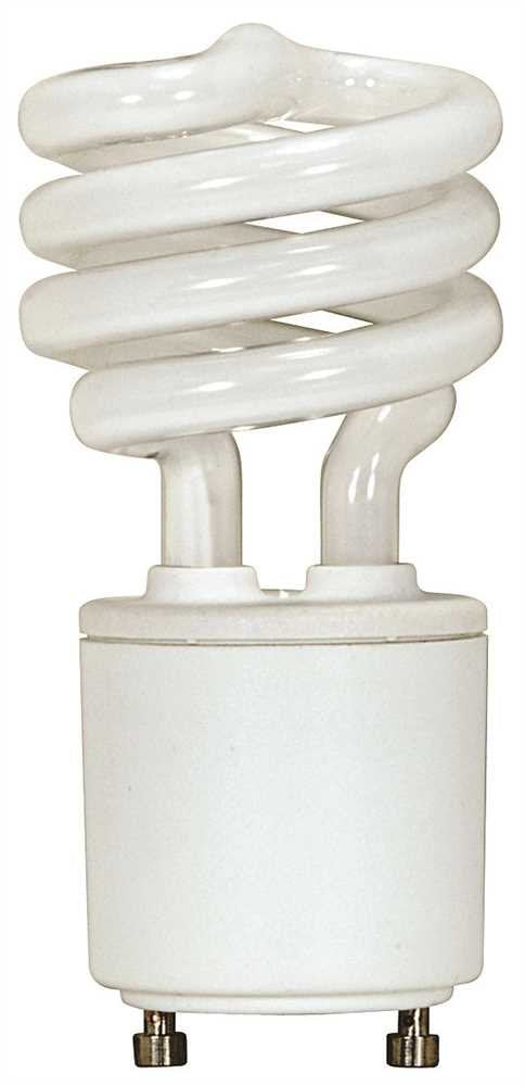 Satco Spiral Compact Fluorescent Lamp , 13 Watt, 2700K, 82 Cri, Gu24, 120 Volt, 12 Per Box5