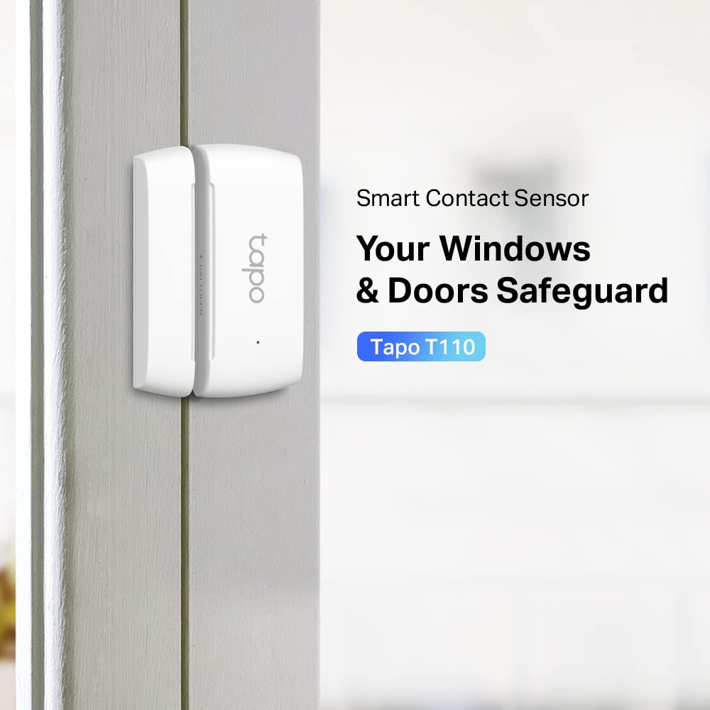 Tapo Door Sensor Mini, Requires Tapo Hub, Long Battery Life w/Sub-1G Low-Power Wireless Protocol, Contact Sensor, 15mm Wide Gap Allowed, Real-Time