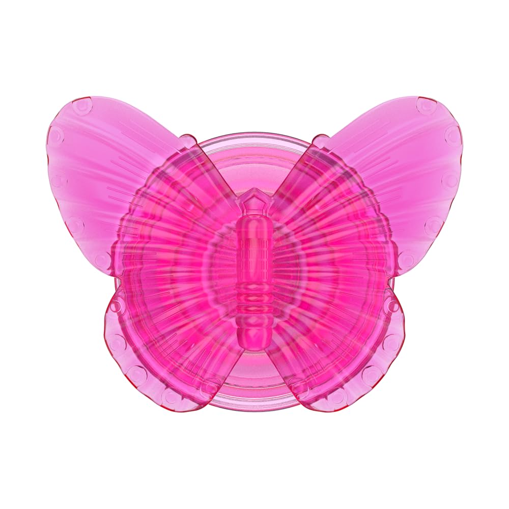 PopSockets Phone Grip with Expanding Kickstand, Adhesive Grip, Enamel - Molded Butterfly Magenta