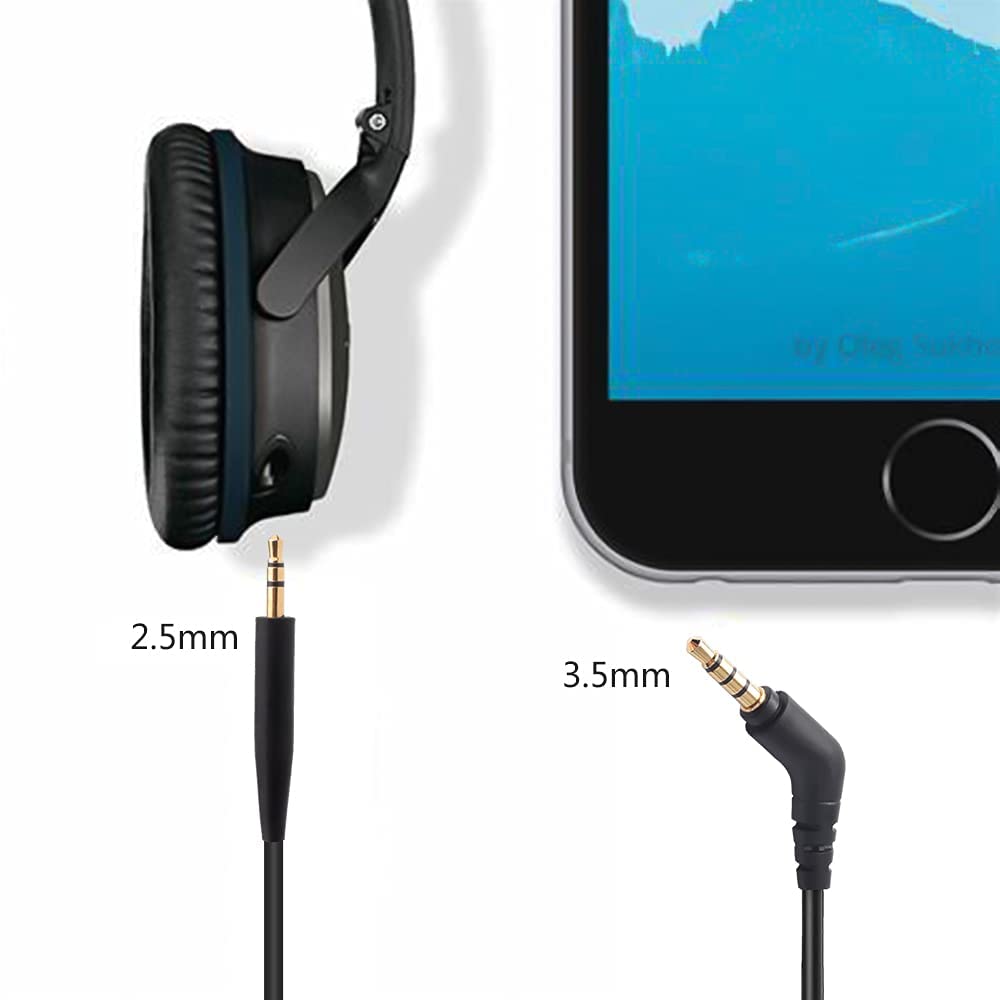 Toeasor 3.5mm to 2.5mm Aux Cable Cord Audio Cable Compatible with Bose SoundTrue Soundlink Bose 700 Quietcomfort 25 QC25 QC35 On-Ear 2 OE2 OE2i…