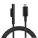 Microsoft Surface USB-C Charging Cable - 15V/3A Compatible with Surface Pro 3/4/5/6/7, Laptop 3/2/1, Go, Book1/2/3 - 1.8M