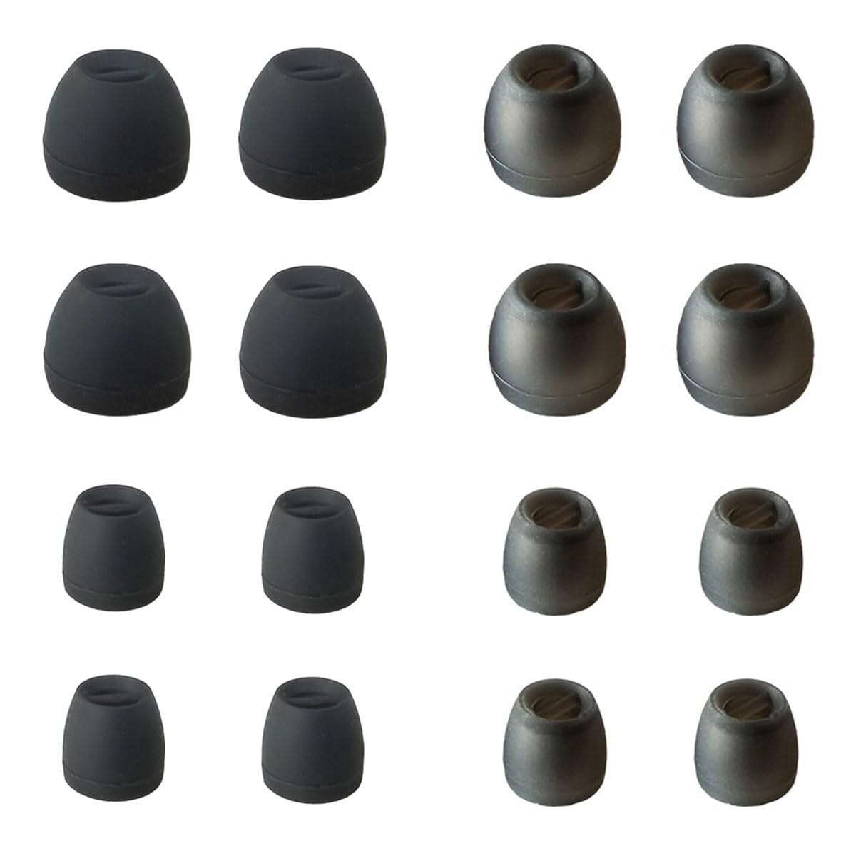 8 Pairs XS/S Extra Small Ear Tips - Fit for Small Ears, Universal Replacement Tips for Most In-Ear Earbuds, Black