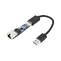 USB 3.2 Gen 1 to Gigabit Ethernet Converter, USB to Ethernet Adapter with 10/100/1000Mbps Network Standard, RTL8153 Controller, Support