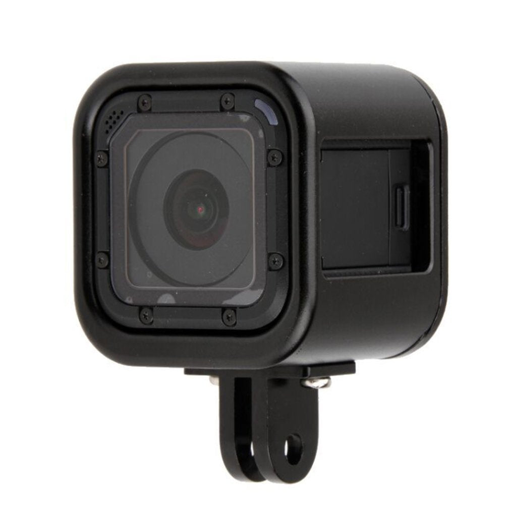 CNC Aluminum Alloy Housing Sport Camera Shell Box Frame Mount Prevent Overheating Case for GoPro Hero 5 Session/Hero 4 Session(Black)