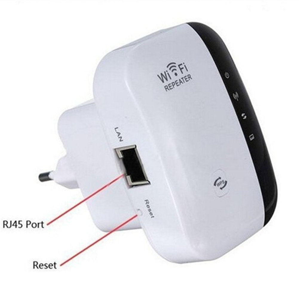 TFBS WiFi Repeater, 300Mbps Wireless Range Extender, AP Signal Repeater, 802.11 N/B/G, Mini Portable, 360 Degree WiFi Coverage, Compatible with Alexa