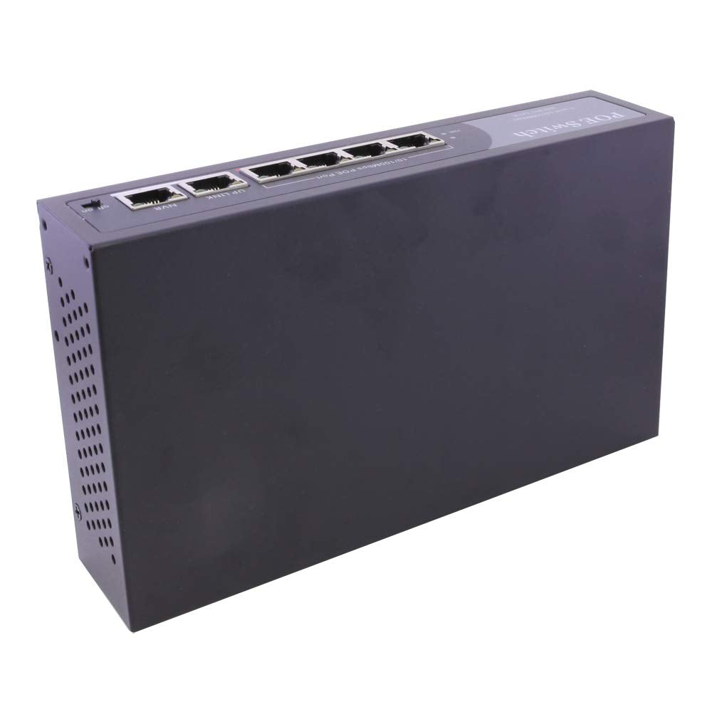 axGear PoE Network Switch 10/100m Power Injector 4 Port + 2 Port Power Over Ethernet