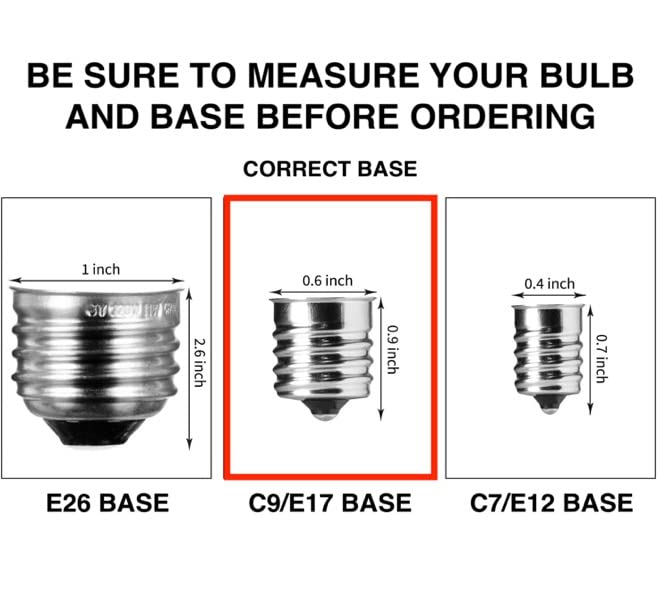 25 Pack Multicolor C9 Faceted LED Christmas Light Bulbs for Indoor and Outdoor Use E17 Base Commercial Grade Bulbs