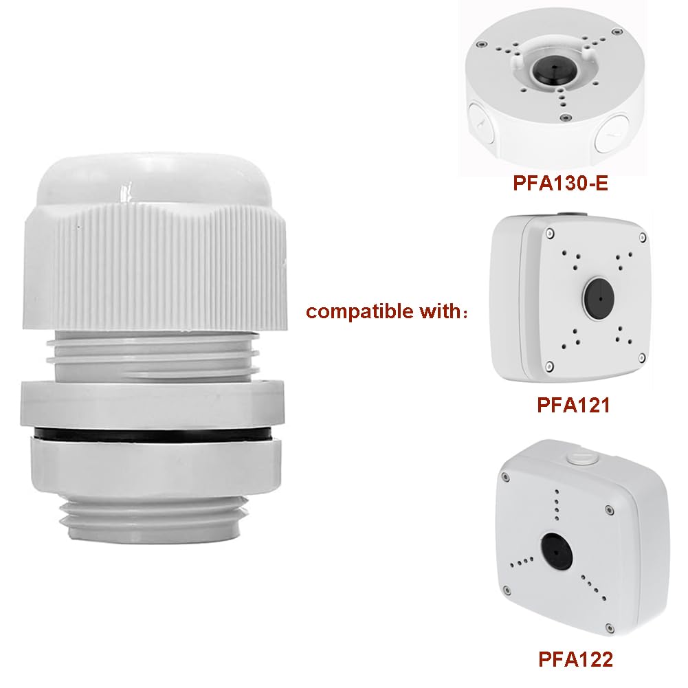Saindo Waterproof Cable Glands for Camera Mounting Bracket Junction Box PFA130-E, PFA121, PFA122 (4 Pack)
