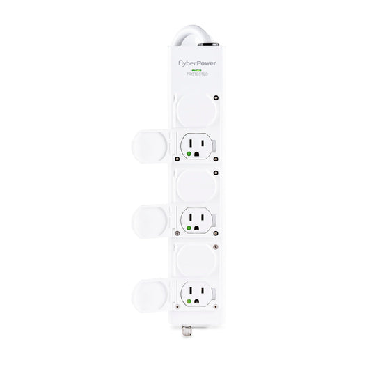CyberPower MPV615S Medical Grade Surge Protector, 100-125V/15A, 1560 Joules, 6 Outlets, 15 Foot Power Cord, White