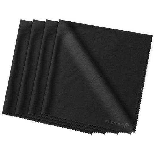 Fosmon Microfiber Cleaning Cloths (4 Pack), 16 x 16 inch Extra Large Dust Rag Towels for LCD Screen, Digital Video Camera Lens, Laptop, HDTV, PC