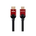 Monoprice 109305 HDMI High Speed Cable - 15 Feet - Red, 4K@60Hz, HDR, 18Gbps, 28AWG, YUV 4:4:4 - Select Metallic Series