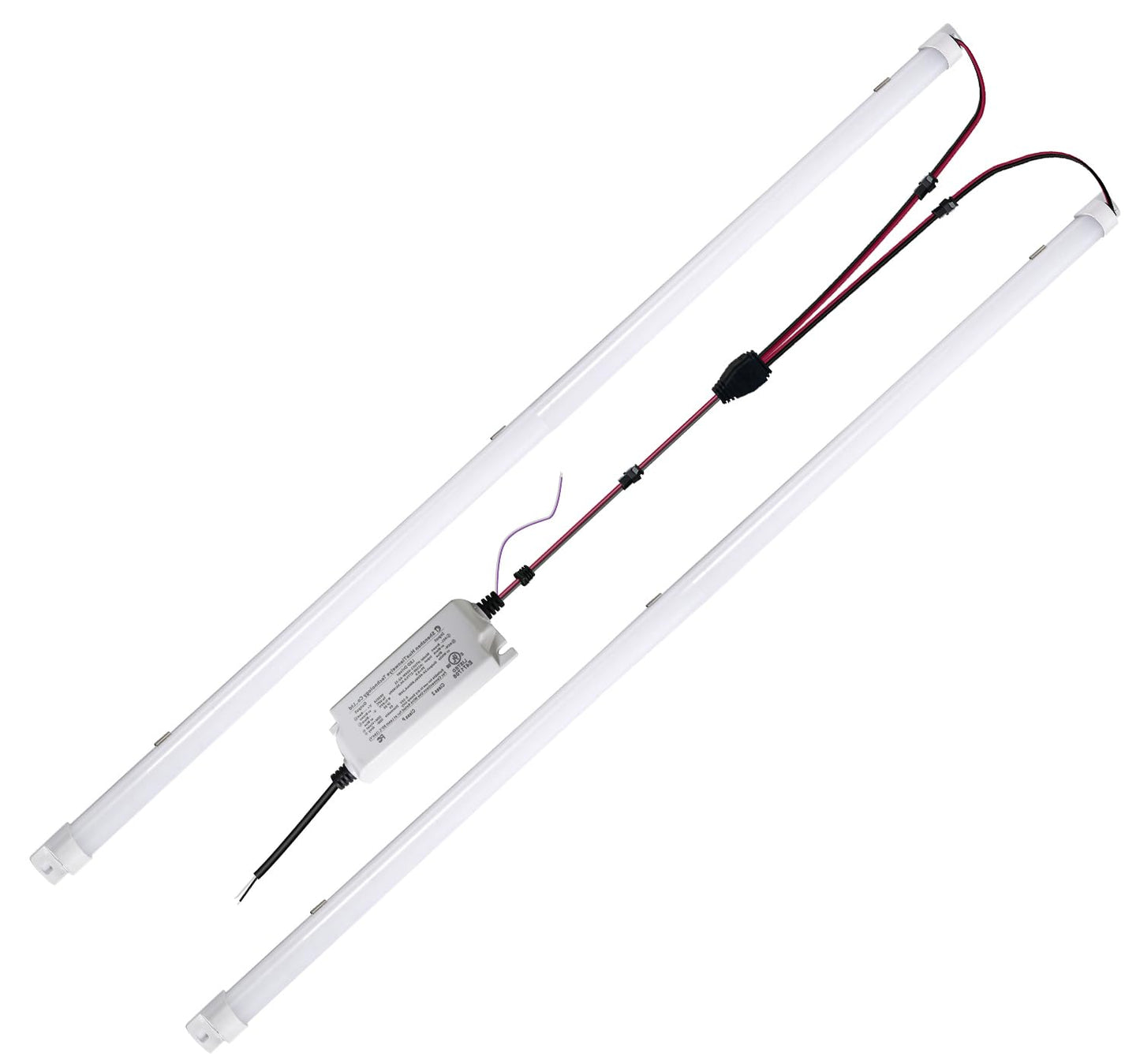 jimwhen 4FT Magnetic LED Troffer Retrofit Kit, 2x4 FT LED Retrofit Kit,36W,5000K Daylight White,Super Bright 5400LM,0-10V Dimmable,T8 T10 T12