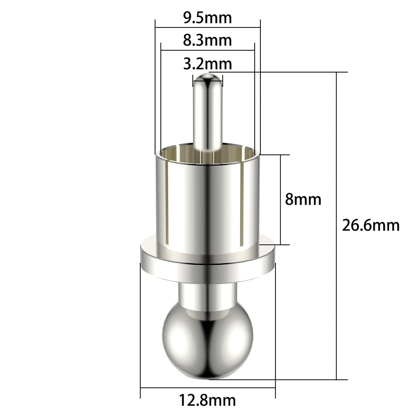 Audiocrast 10x RCA Dust Caps, Rhodium Plated Copper RCA Protective Caps RCA Noise Stopper HiFi RCA Shorting Protective Covers for RCA Chassis RCA