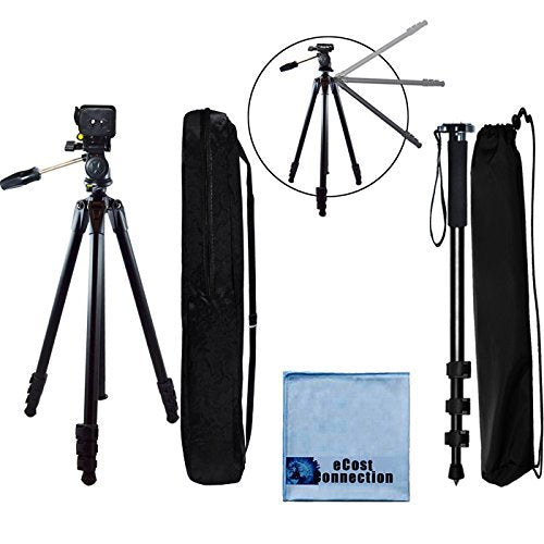 80 Inch Elite Series Professional, Full Size Camera Tripod +