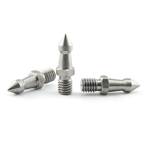 PZRT 3pcs 3/8 Inch Stainless Steel Foot Screw Camera Tripod Spikes Replacement Part for Monopod Tripod