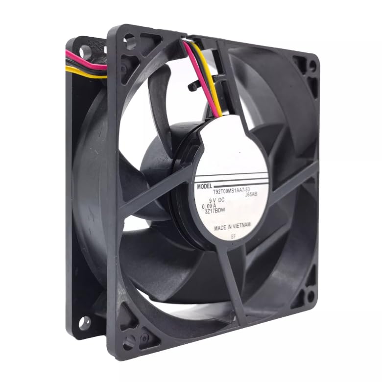 T92T09MS1AA7-53 DC 9V 0.09A 92x92x25mm 3-Wire Cooling Fan