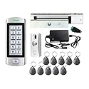 Stainless Waterproof Door Access Control System Kit, 300kg/660lbs Force Electric Magnetic Door Lock Kit with RFID Keypad/Reader Home Security System