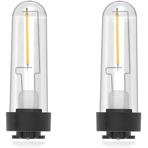 enwant Solar Light Bulb Replacement May Fit Hampton Bay Solar Light 3V Warm White Solar Lightbulb Outdoor Indoor for Yard Garden Pathway, 2 Pack