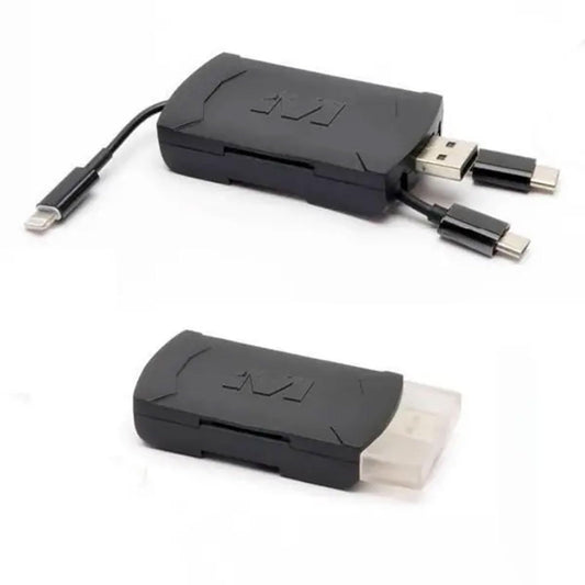 MUDDY 4-in-1 Multi Card Reader for Trail Camera Image and Video Viewing with OTG Support and Apple and Android Compatibility (Black)