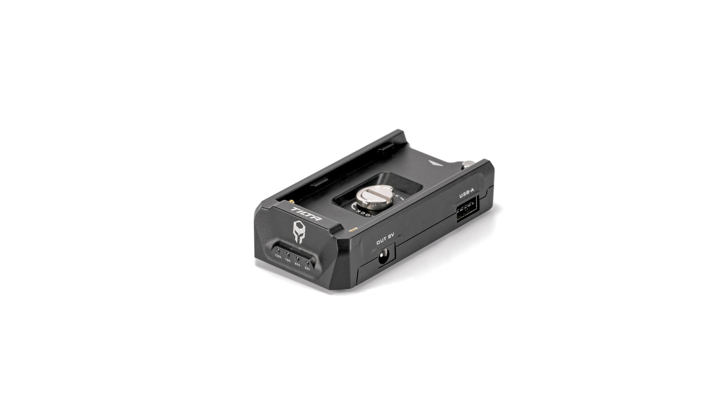 Tilta F970 Battery Plate V2 - Black | Universal | Anti Rotation | Power Accessories | Dual Direction USB-C | Battery Indicator | TA-BTP2-F970-B