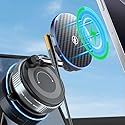 PlusAcc Vacuum Magnetic Phone Holder for Car, Suction Cup Phone Mount for MagSafe, 360°Rotatable Strong Magnet Stand for iPhone 16/15/14/13 in Smooth