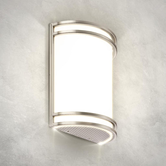 ASD LED Indoor Wall Mount Light Fixture - 10 Inch 15W Modern Interior Brushed Nickel Dimmable Wall Sconce Light - ETL 3000K 4000K 5000K Adjustable