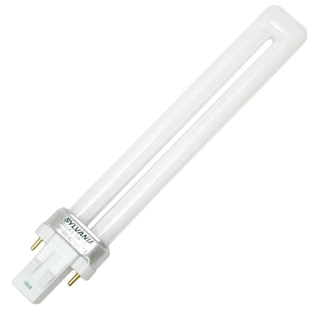 Sylvania DULUX 13W Single Compact Fluorescent Lamp, GX23 2-Pin Base, 2700K Soft White, 1 Pack