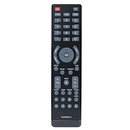 NS-RC02A-12 Replace Remote fit for Insignia TV NS-55L780A12 NS-46L780A12 NS-42L780A12 NS-37L760A12 NS-46E790A12 NS-32E740A12 NS-39L700A12 NS-19E720A12