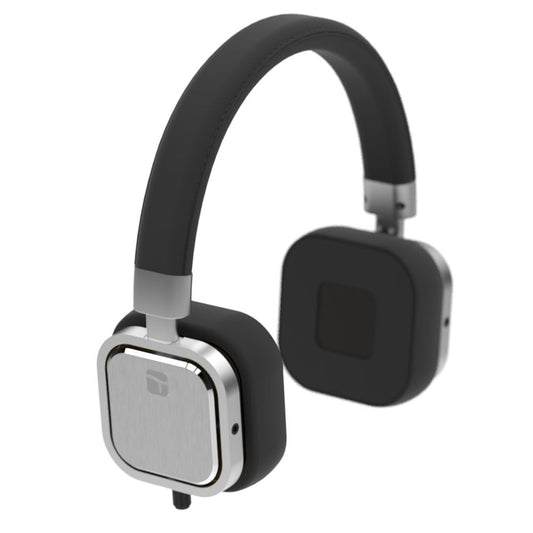Torque Audio On/Over Ear Customizable Headphone (Brushed Silver Metallic)