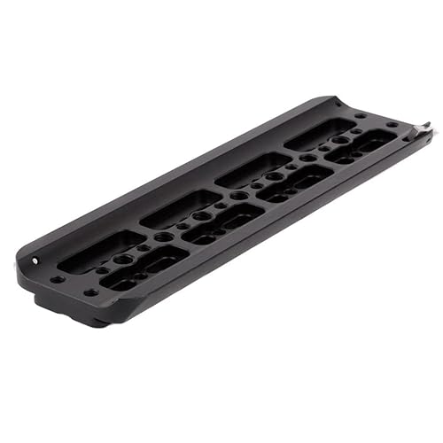 Wooden Camera Safety Dovetail Plate (8") with Safety Latch and Threaded Holes for Mounting Tripod and Accessories