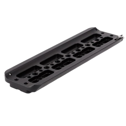 Wooden Camera Safety Dovetail Plate (8") with Safety Latch and Threaded Holes for Mounting Tripod and Accessories
