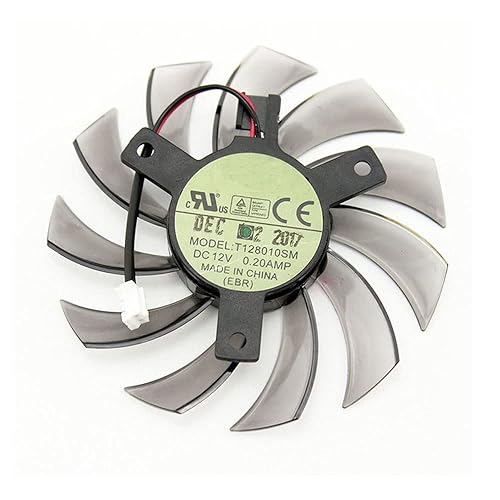 Rakstore T128010SM PLD08010S12HH 75mm Graphics Card Cooling Fan Replacement for Gigabyte GTX460 GTX470 GTX580 GTX670 HD5870 (2pin)