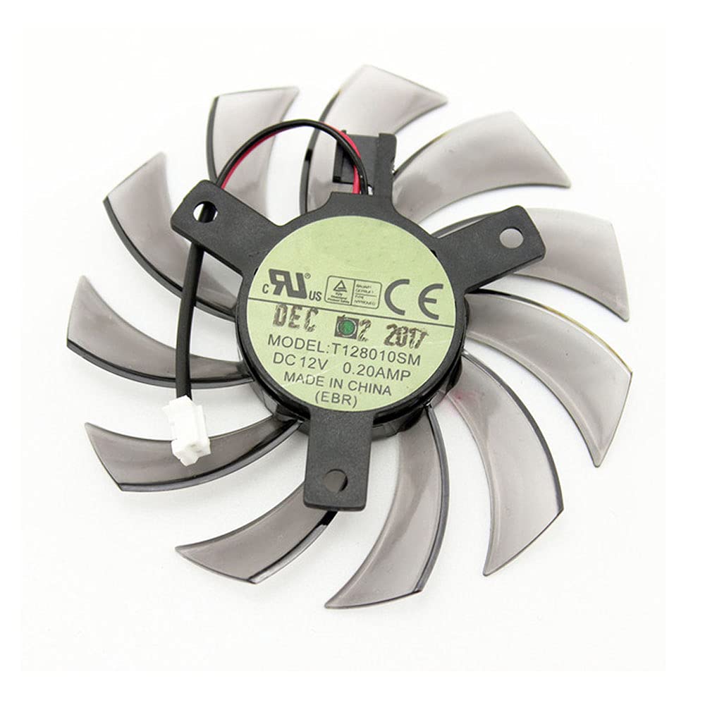 Rakstore T128010SM PLD08010S12HH 75mm Graphics Card Cooling Fan Replacement for Gigabyte GTX460 GTX470 GTX580 GTX670 HD5870 (2pin)