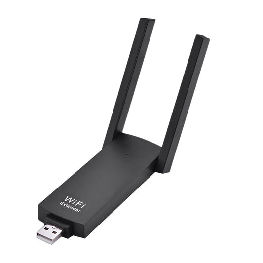 Portable 300M Foldable Dual Antenna USB Range Extender Router Repeater AP Amplifier for Smartphone/Laptop/Desktop etc.