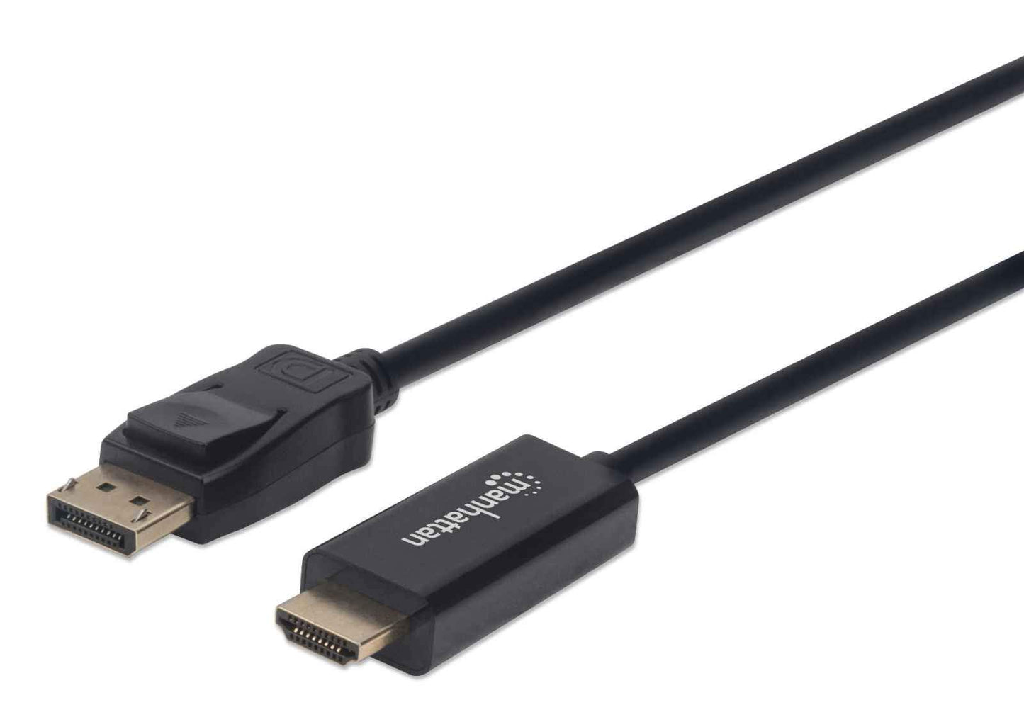 MANHATTAN - 1080p DisplayPort to HDMI Cable 3-ft 1-m Black with Gold Plated Contacts