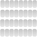 Mini Metal Plates for Magnetic Mount, Wall, Phone Holder, Case, Magnet, Crafts, DIY. Kit of 32 Silver Small 0.4" x 0.8" Iron Discs with 3M Adhesive