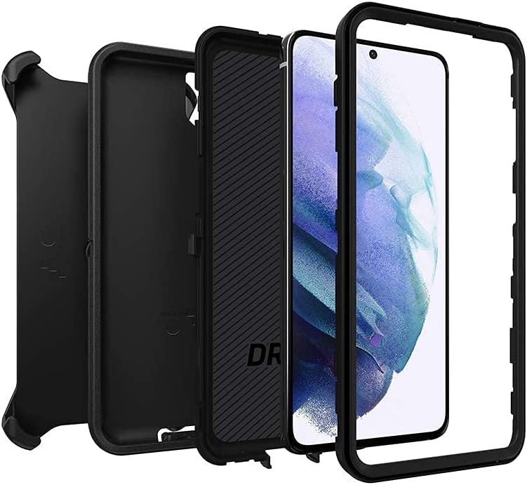 OtterBox Defender Series Screenless Edition Case for Samsung Galaxy S21 5G (Only) - Holster Clip Included - Non-Retail Packaging - Black