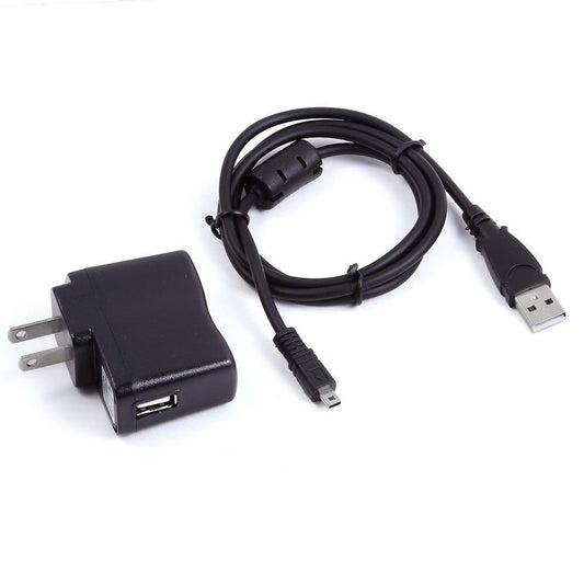 in-Camera USB AC Power Adapter Battery Charger+PC Cord for Sanyo Xacti VPC-T1495