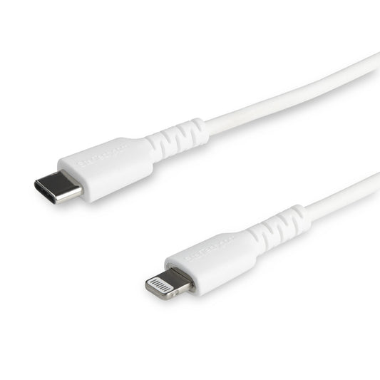 StarTech 6ft/2m USB-C to Lightning Cable White Rugged MFi (RUSBCLTMM2MW)