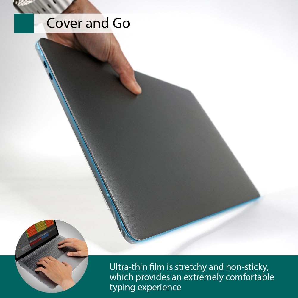 Kiss Cover Keyboard/Control Cover for Apple MacBook Air 13.6" (2022~2025) [2 Pack] - Complete Coverage Protects Touch Controls and Touch ID Waterproof