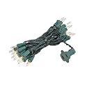 Novelty Lights 6.5 Feet 20 Bulbs Vintage Short Mini Light String, Clear Bulbs on Green Wire, 4-Inch Spacing Fairy Lights, Connectable End-to-End, UL