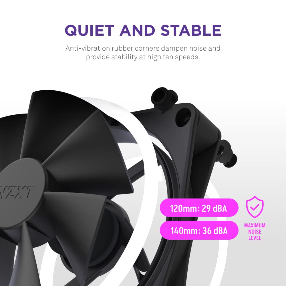 NZXT F120 RGB Duo - 120mm Dual-Sided RGB PC Case Fan - Black